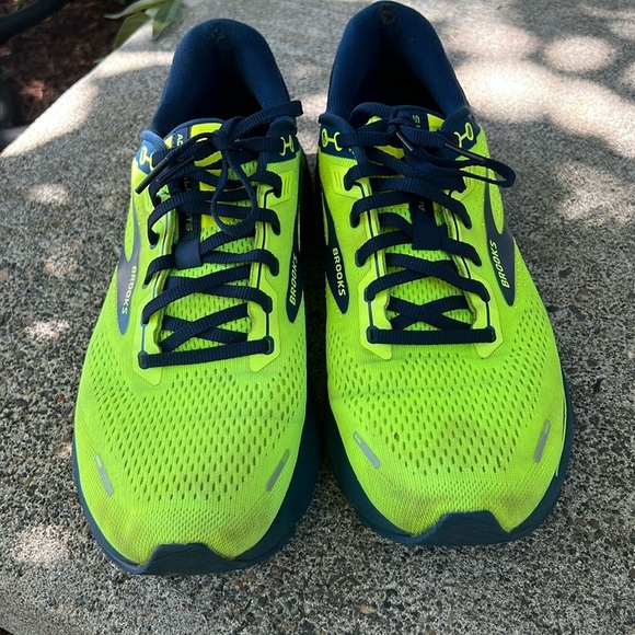 Brooks Adrenaline GTS Men’s Shoes Bright Yellow and Navy Size 10.5 - Picture 3 of 9